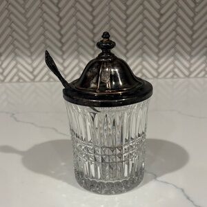 Vintage Fostoria Aspen Jelly Jam Jar